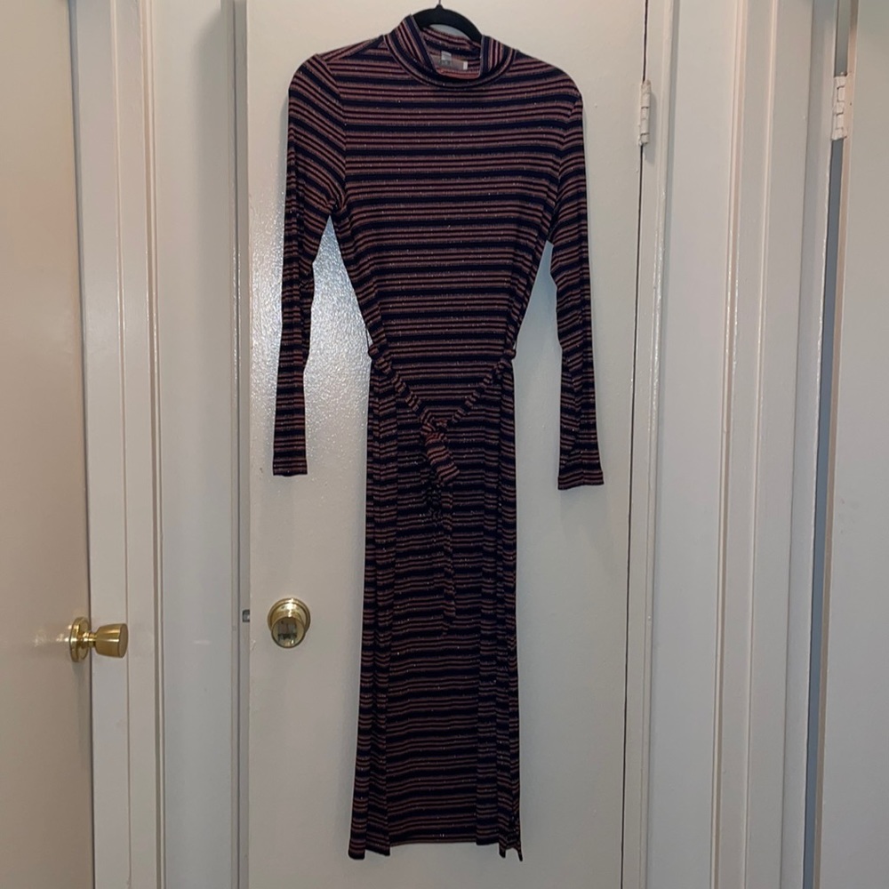 Mockneck Long Sleeve Midi Dress | Loft